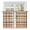 Brown, Beige, Cream, variant on Orange Green Checked Tier Curtains 54 Inch Length, Fall Thanksgiving Buffalo Plaid Cafe Short Curtains for Bathroom Over Sink, Small Kitchen Curtain Light Filtering Tiered Drapes 2 Panels 27.5"Wx54"L