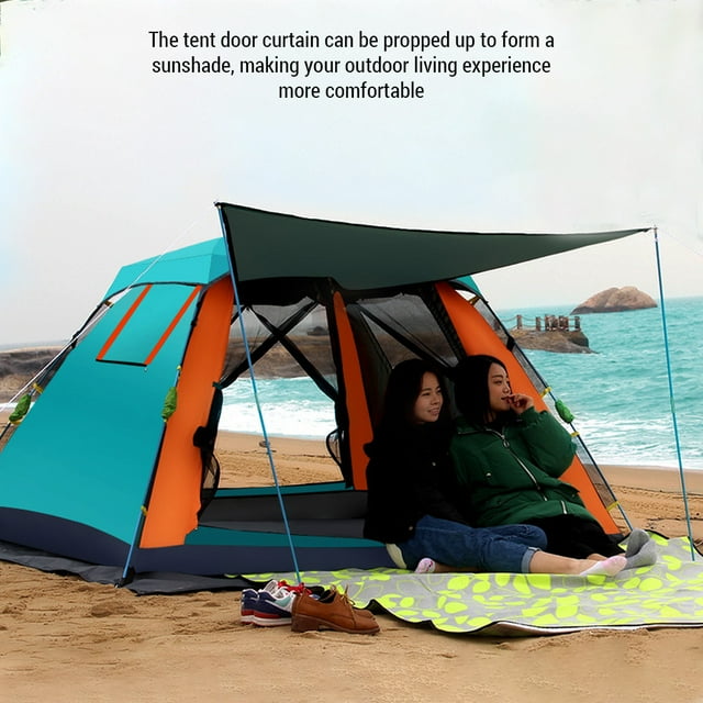 tent,Instant Setup Tent 3-4 Person Instant Quick Open Tent Waterproof PopTent Family Tent Buzhi PopTent Qisuo Huiop Outdoor Tent Portable