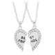 thumbnail image 5 of Necklace Best Friends puzzle heart 2-pack Silver, 5 of 5