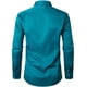 thumbnail image 4 of Camisa de vestir JEMITOP, sin arrugas, elástica, verde azulado, para hombre, talla L, 4 of 6