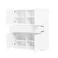 thumbnail image 5 of S-HOME Modern Wooden Storage Cabinet in White with 4 Doors and 2 Drawers - Versatile Buffet for Living Room and Kitchen, White, 5 of 5