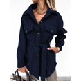 thumbnail image 2 of Womens Corduroy Shirt Long Sleeve Button Down Shirts Casual Jacket Tops Shacket, 2 of 6