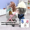 thumbnail image 2 of Miniature Baby Cradle Model Figure Doll House Nursery Room Scene Display Accessory Realistic Design 1/12 Scale Furniture, 2 of 9