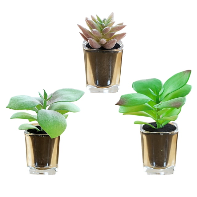 uds simulación suculenta bonsái lavabo de vidrio decoración creativa del hogar planta verde artificial plantas en macetas