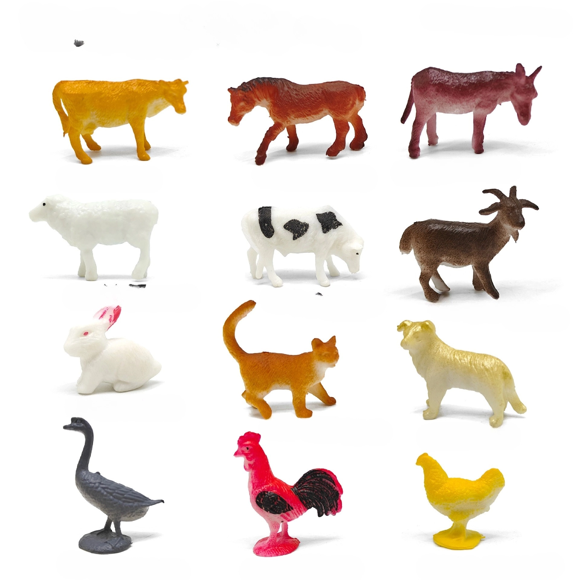 Small dinosaur farm animal insect model Mini children toy model PVC
