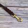 thumbnail image 4 of Braided Leather Dog Leash Durable Pet Rope Strong Training Traffic Walking Leash Waterproof Leash for Large Dogs Brown, 4 of 5