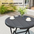 thumbnail image 4 of Foldable Round Patio Table for 4 - Dark Grey Outdoor Dining Table with HDPE Top & Steel Frame - 31.5" Dia - Perfect for Patios & Small Spaces, 4 of 7