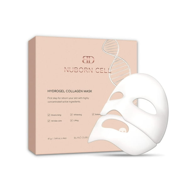 Mascarilla de colágeno de hidrogel BLANC DUBU NUBORN CELL, paquete de 4