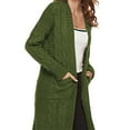 thumbnail image 3 of Idoravan Cardigans for Women Spring Women's Long Sleeved Solid Color Top Medium Long Cardigan Sweater Coat Sweater Coat, 3 of 3