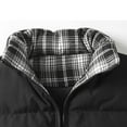 thumbnail image 3 of Daznico Jackets for Men,Winter Sleeveless Quilted Vest Jacket for Stand Collar Reversible Padded Outerwear Coat Casual Fashion,Mens Winter Coats,Size:XXL, 3 of 7