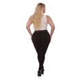 thumbnail image 4 of Plus Size Sculpting Treggings With Faux Leather Belt - Black, 4 of 9