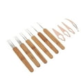 thumbnail image 3 of 10pcs Dreadlocks Tool Set Alloy Bamboo Crochet Hook Dreadlocks Needles Kit for Hair Styling Rose Gold, 3 of 14