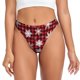 thumbnail image 1 of Balery Snowflakes On A Buffalo Plaid Christmas Tangas de Algodón para Mujer con Estampado – Ropa Interior Sexy, Transpirable, G-string-Large, 1 of 6