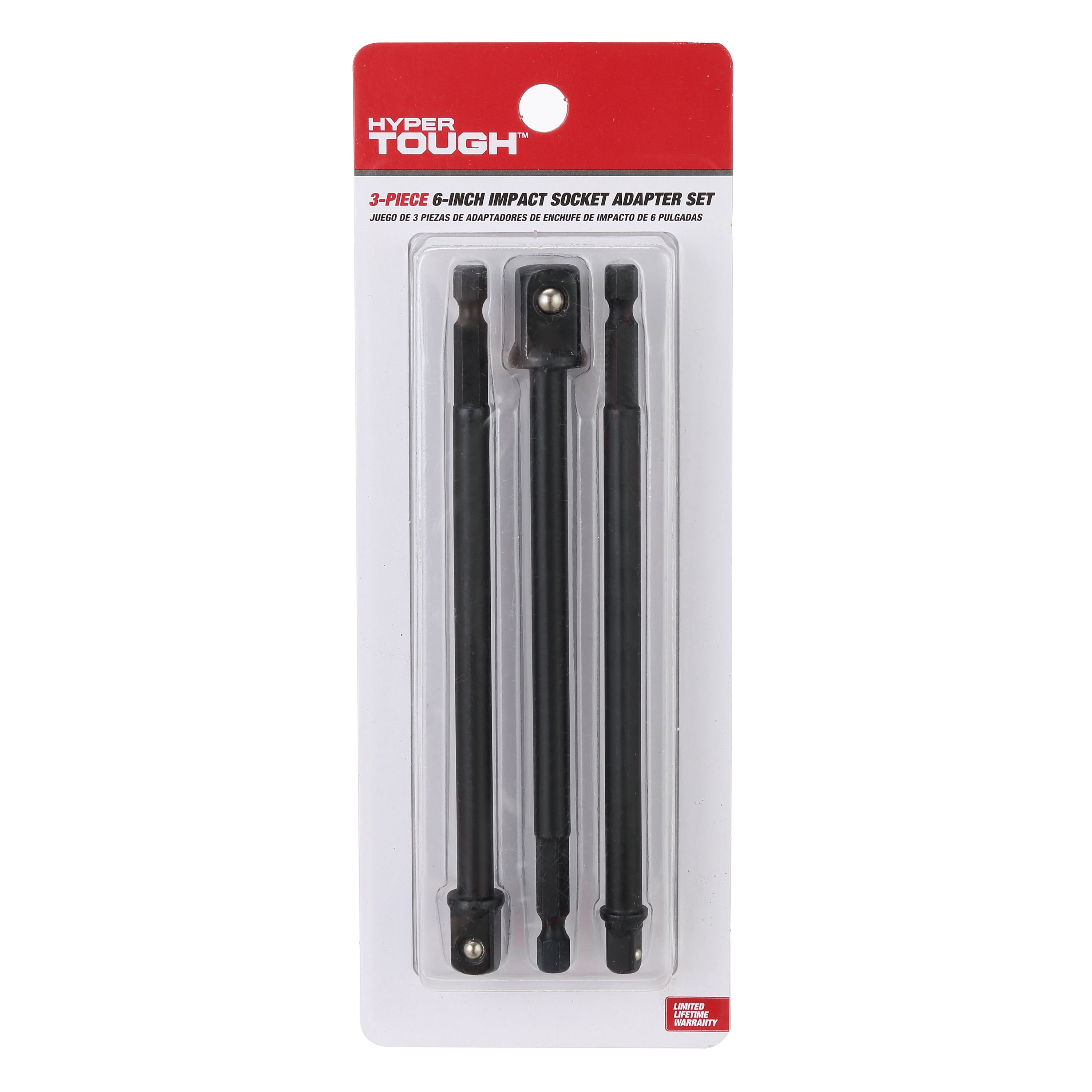 Hyper Tough 3 Piece Impact Rated Long Reach Socket Adapter Set