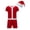 B Red, variant on TiaoBug Men Christmas Santa Claus Cosplay Costume Boxers Leotard Bodysuit with Hat Xmas Party Outfits B Red L
