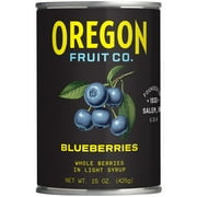Oregon Fruit Canned Blueberries in Light Syrup, 15 oz Can