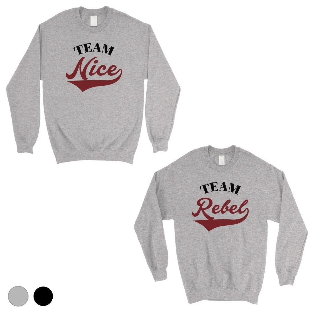 Team Nice Team Rebel Cute Christmas Sweatshirts Best Friends Gifts Walmart Com Walmart Com