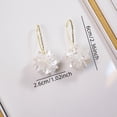 thumbnail image 5 of Grofry 1 Pair Women Hanging Earrings Shell Flower Shape Rhinestone Decor Linear Tassel Long Dangle Earrings Prom Party Bride Wedding Ear Jewelry, 5 of 7