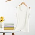 thumbnail image 4 of Plus Size Tank Tops for Women Ribbed Cotton Round Neck Wrap Camisole Tops Summer Tops, 4 of 9