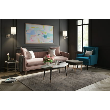 Elle Decor - Traditional Wing Chair - French Teal