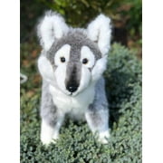 Auswella Plush Gray Timber Wolf Realistic Stuffed Animal
