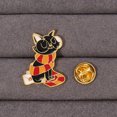 thumbnail image 4 of Insignia de metal con forma de gato creativo y bonito de dibujos animados, broche de aleación para bufanda, decoración de bolso, 4 of 5
