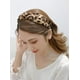 thumbnail image 4 of Diadema con estampado de leopardo para mujeres y niñas, diadema con lazo ancho anudado, 4 of 5