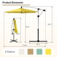 thumbnail image 2 of COSIEST 10ft Offset Patio Umbrella, Cantilever Hanging Outdoor Umbrella for Market, Backyard, Poolside, Garden, 2 of 7