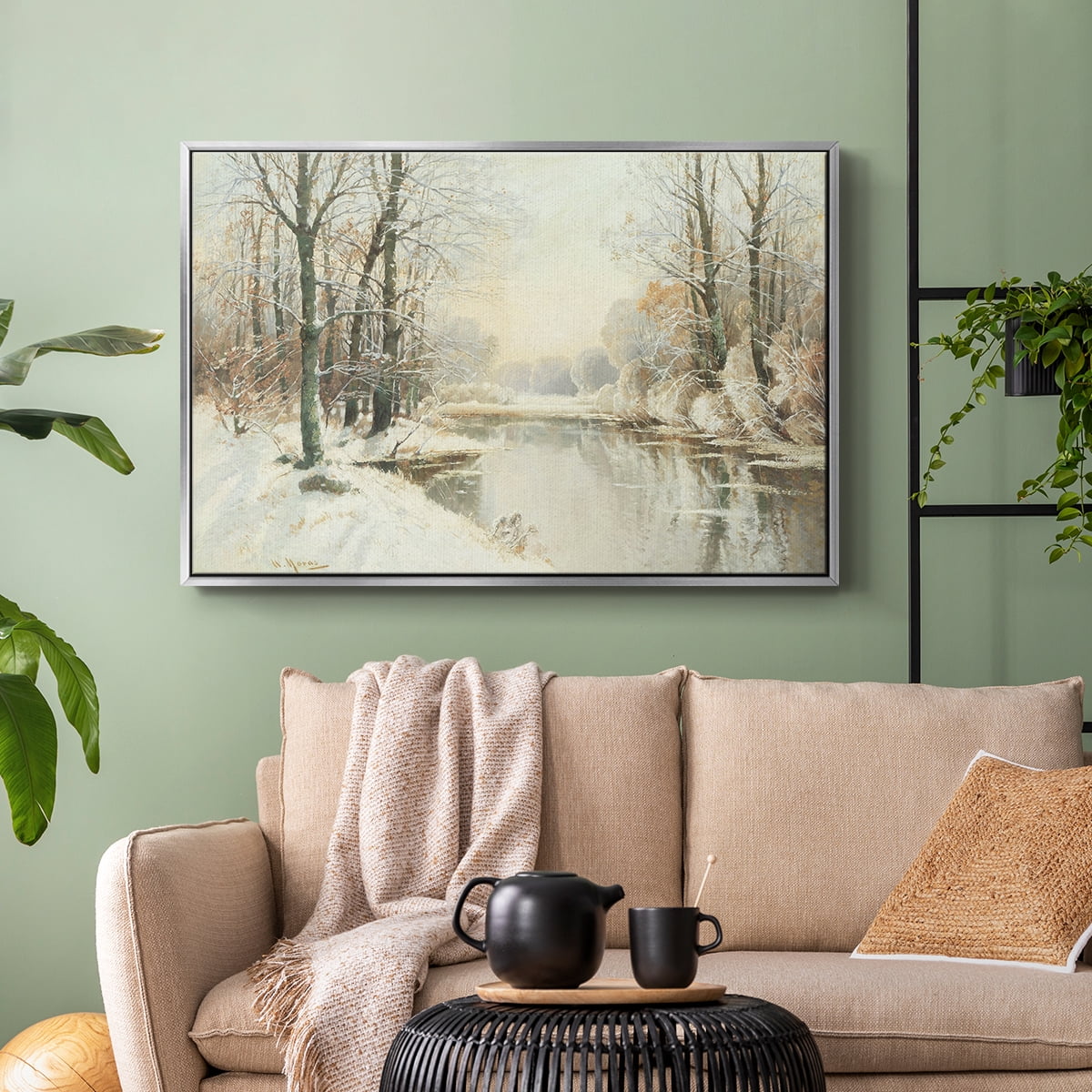 Vintage Landscape-CCLXXXII By Wexford Home Framed in Silver Wood Gallery Wrapped Canvas 17 in. x 25 in.