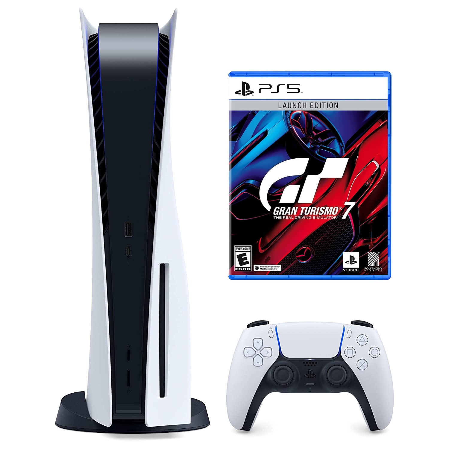 Playstation 5 Disc Version Console with Gran Turismo 7 Launch Edition Bundle - Walmart.com