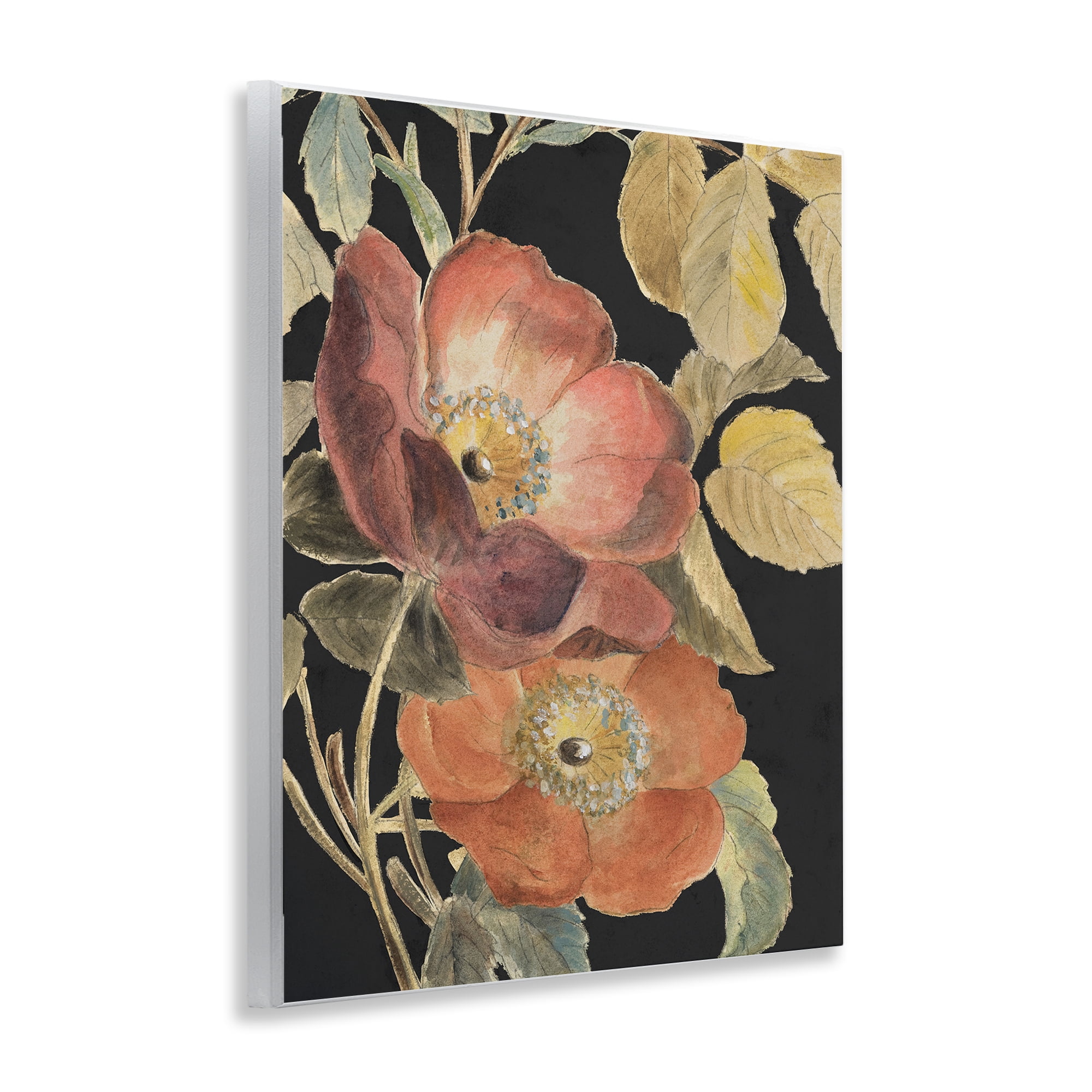 Stupell Industries Red Flower over Black Wall Plaque Art, design by Lanie Loreth