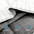 thumbnail image 5 of Bare Home Down Alternative Comforter Set - 3-Pieces - All Seasons - King/Cal King, Grid - Gray/White, 5 of 6