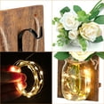 thumbnail image 6 of 2 Packs Wall Decorations for Living Room Mason Jar Home Decor Lights Decorative Wall Sconces with LED Fairy Lights,Art Wall Decor with Remote Control,Sconce Jars for Bar Club Kitchen Bathroom (Roses), 6 of 6