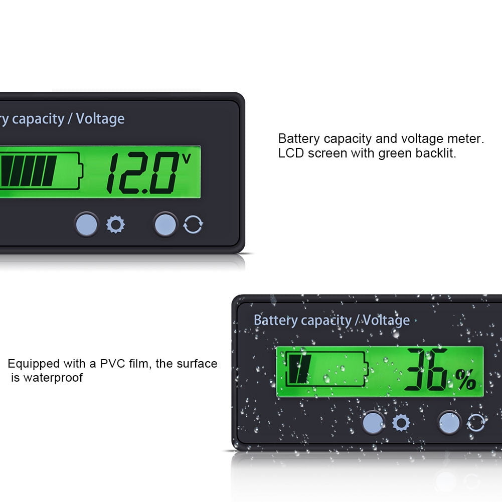 LCD Battery Capacity Indicator Digital Voltmeter Voltage Monitor Tester U2Y8