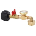 thumbnail image 4 of Adaptador de recarga de propano con manómetro y válvula de control de encendido y apagado. Adaptador de codo de gas para tanque de 1 lb. Cilindro QCC1 de 1 a 20 lb., 4 of 14