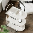 thumbnail image 4 of XIV Bar Cart, Home Bar Serving Cart, Metal Kitchen Carts with Storage, Drink Coffee Cart with Wheels for Kitchen and Living Room, 4 of 9
