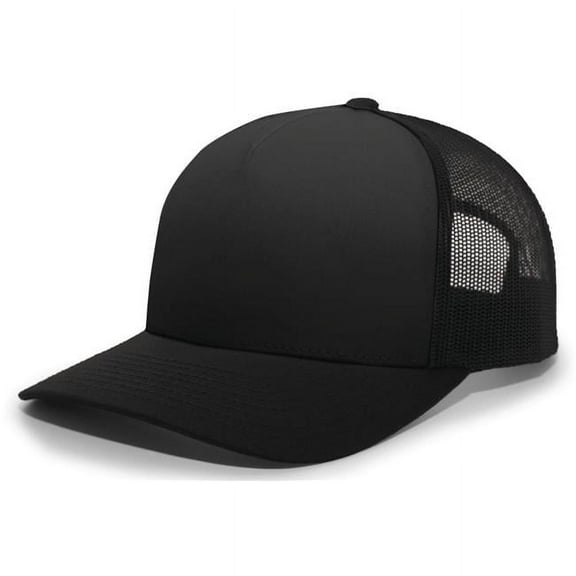 Pacific Headwear 15C Adult Cap Trucker Hat Unisex Black/Black Os