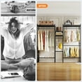 thumbnail image 7 of 86.2" L Heavy Duty Clothes Rack, 1210LBS Capacity Freestanding Garment Rack with Shelves, Adjustable Storage Rack for Hanging Clothes, Black, 7 of 7