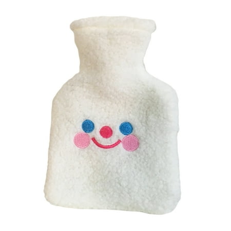 

500ML Warm Hot Water Bottles with Cosy Fluffy Plush Cover Winter Warm Supplies for Back Neck Waist Hand Relieve