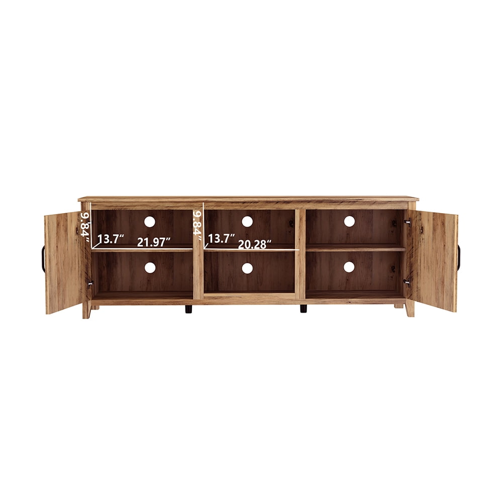 Kadyn Wood Universal TV Stand Cabinet, Modern TV Stand for 60" TV, Media Console Cabinet Entertainment Center with Doors and Open Shelves, Light Brown Kadyn Wood Universal TV Stand Cabinet, Modern TV Stand for 60" TV, Media Console Cabinet Entertainment Center with Doors and Open Shelves, Light Brown