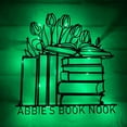 thumbnail image 3 of Handmadetneonsign Book Flower Metal Wall Art Light, Flower Metal Sign Wall Decor, Flower Metal Decor, 3 of 4