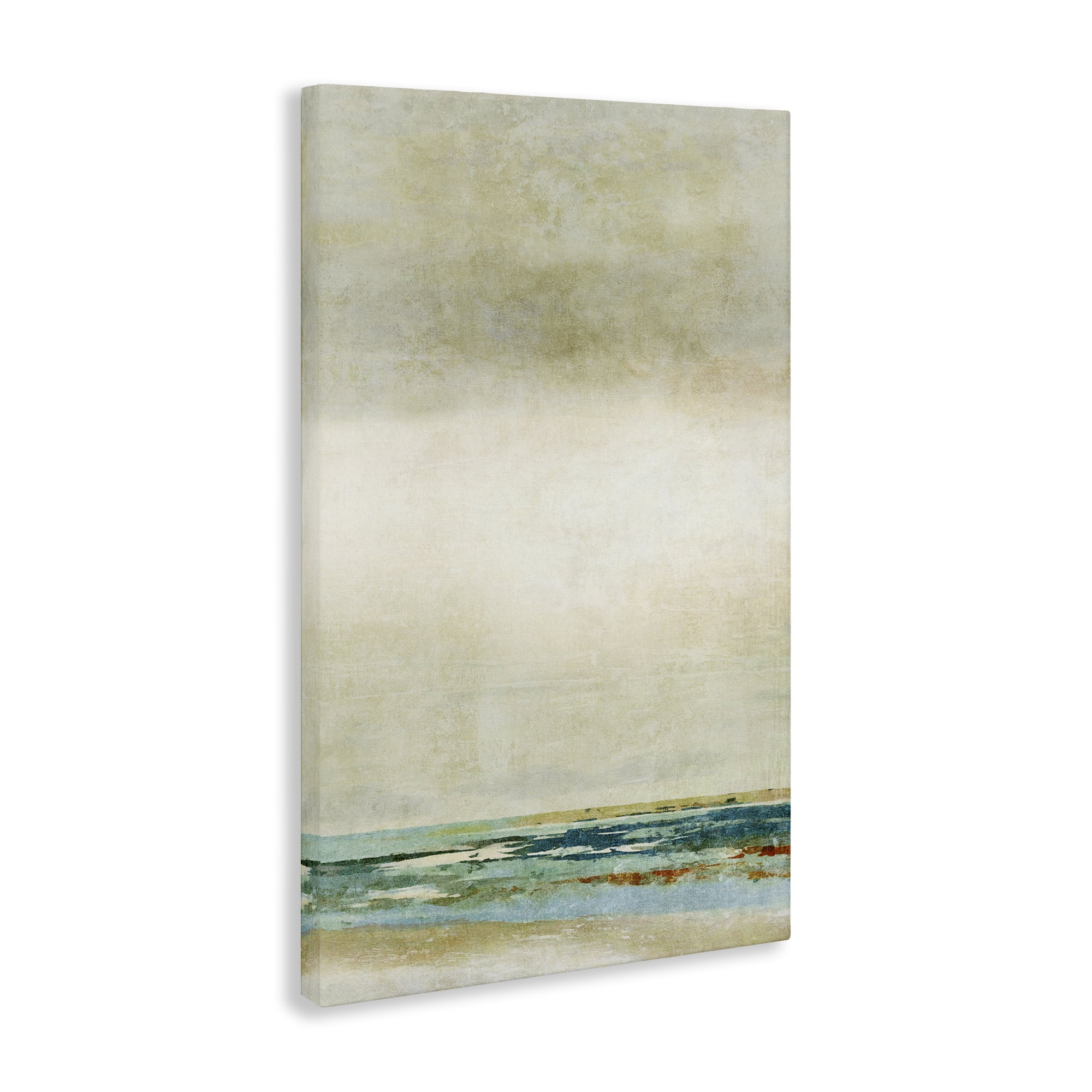 Stupell Industries Neutral Beige Beach Abstraction Abstract Painting Gallery Wrapped Canvas Art Print Wall Art, 24 x 36