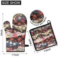 thumbnail image 6 of Pioneer Flower Kitchen Oven Mitt and Pot Holder Sets 2 Pcs for Baking, Cooking and Grilling, Heat Resistant Up To 392 °F, 6 of 7