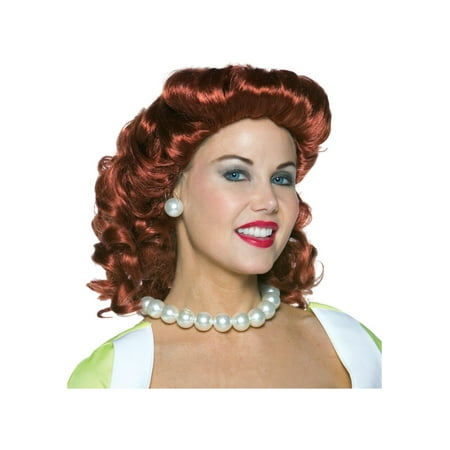 Red Vintage Housewife Wig
