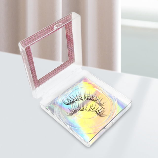 Caja de ñas postizas 3D Macarena portátil Cuadrado Plata Roja