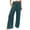 Sky Blue, variant on Inleife Womens Long Pants Women's Elastic Waist Summer Solid Casual With Pockets Outing Capris Length Pants