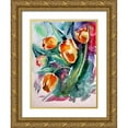 thumbnail image 1 of Kovacs, Anna Brigite 19x24 Gold Ornate Wood Framed with Double Matting Museum Art Print Titled - Tulips, 1 of 4