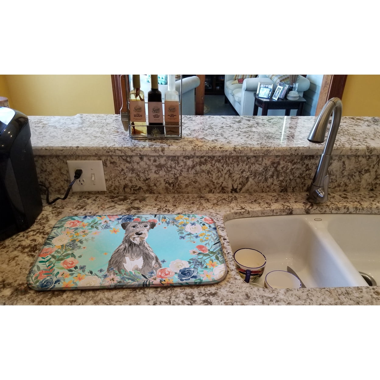 Irish Wolfhound Dish Drying Mat