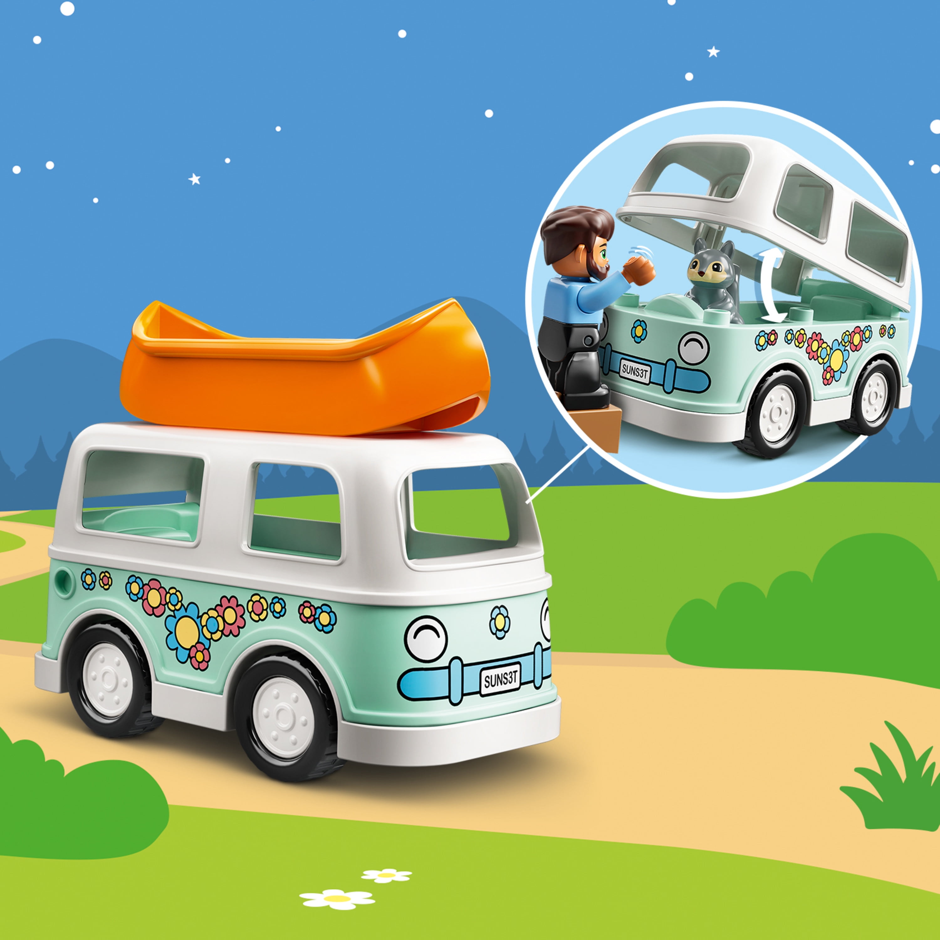 LEGO DUPLO Town Family Camping Van Adventure 10946 Building Toy for Toddlers and Kids (30 Pieces)