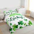 thumbnail image 3 of Feelyou Watercolor Shamrock Full Size Comforter Sets, St. Patrick's Day Bedding Sets, 3pcs, 3 of 8
